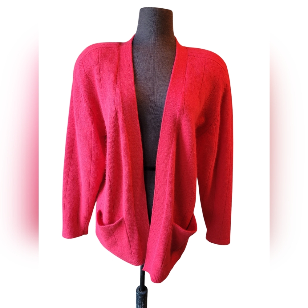 Vintage Neil Martin Wool Blend Red Cardigan